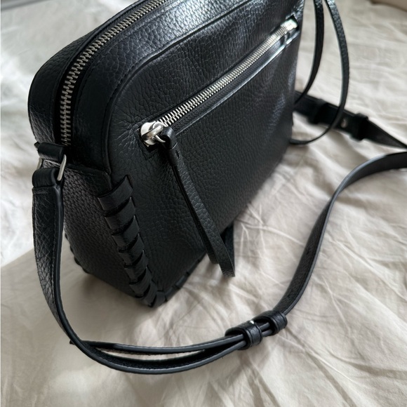 All Saints Elegant Black Leather Crossbody Bag - Picture 2 of 9